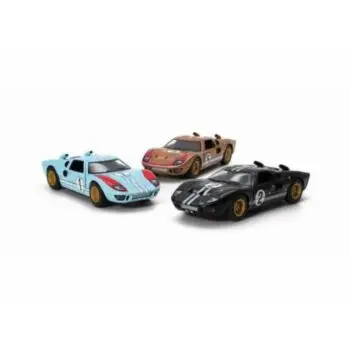 Ford GT40 MKII Gold Gulf Blue And Black Set Of 3 Cars