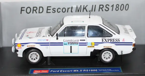 Sunstar Ford Escort Mk.2 RS1800 Daily Express Lombard RAC Rally 1977 Roger Clark