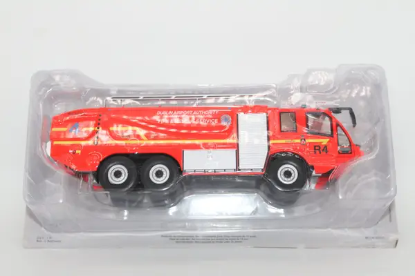 Mag Sides Red Airport Tanker Truck Ireland 2012 diecast model firetruck in clear plastic packaging