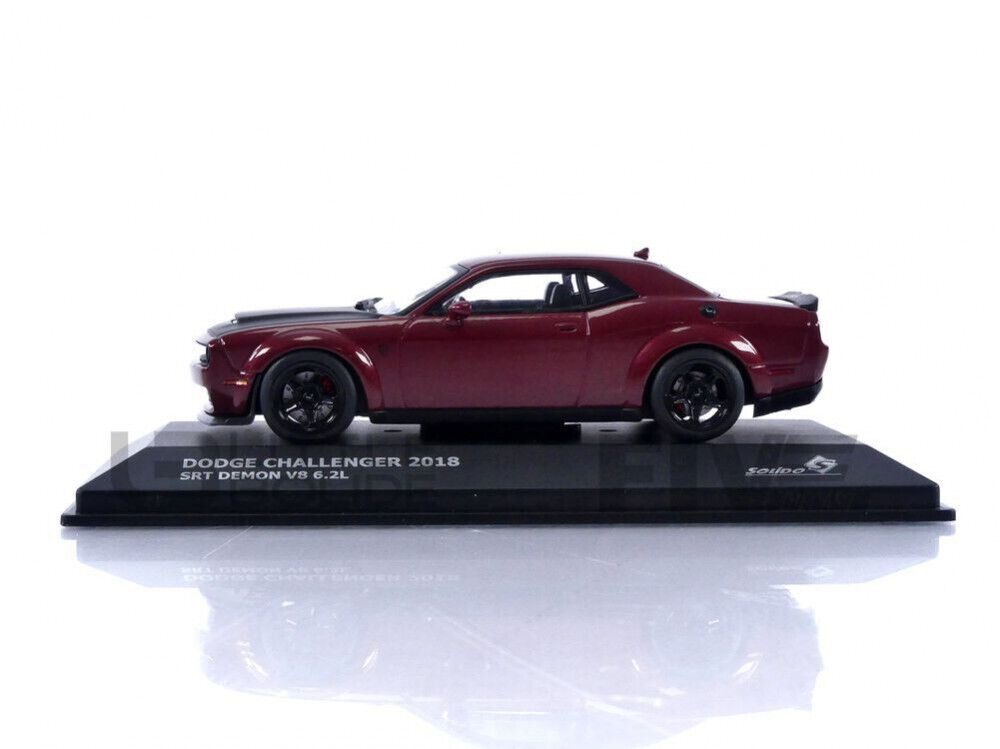 Solido Dodge Challenger Demon in Red 2018 diecast model car.