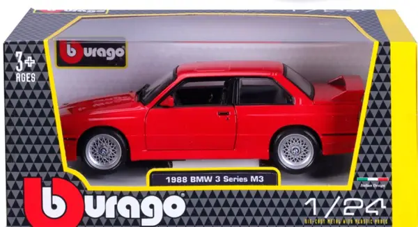 Bburago BMW M3 E30 1988 Alloy Red Model Car - Image 3