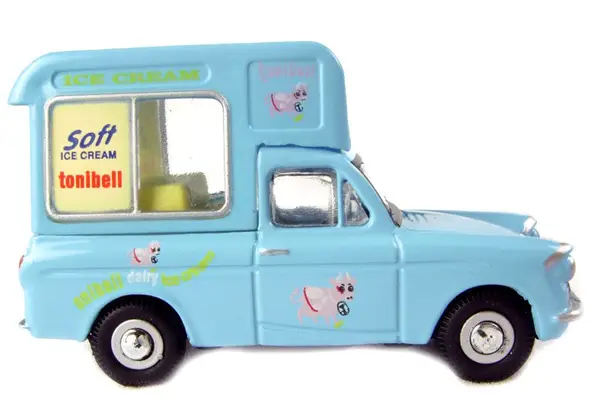 Oxford Diecast ANG014 Ford Anglia Van Tonibell Icecream Blue Livery - Image 3