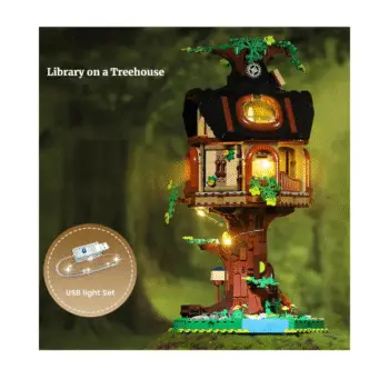 Cada C66013W Treehouse Library Building Block Set